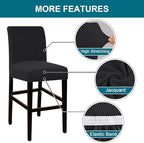 Turquoize Stretch Bar Stool Cover Counter Stool Pub Chair Slipcover - Image 4