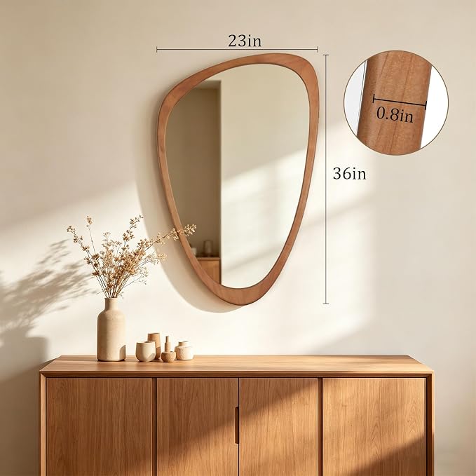 WallBeyond Asymmetrical Mirror, Irregular Wall Mirror, Wall Mirrors Decorative - Image 5