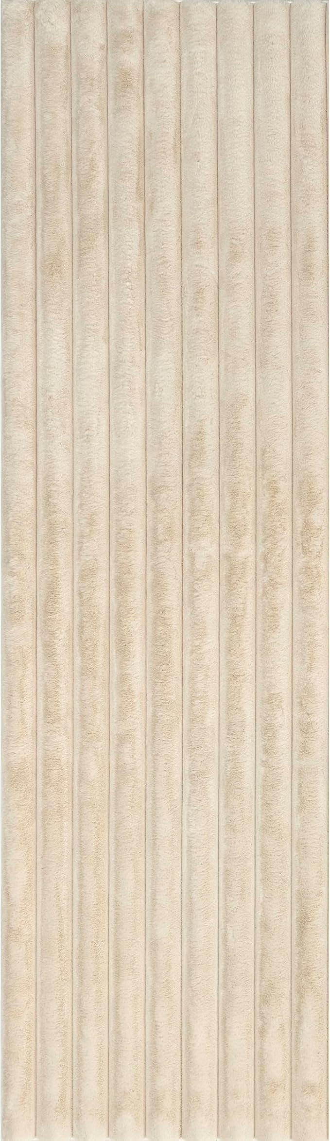 nuLOOM Kai Beige Striped Washable Runner Rug - Image 5