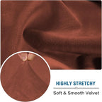 H.VERSAILTEX Velvet Stretch Individual Couch Cushion Cover Plush Cushion - Image 5