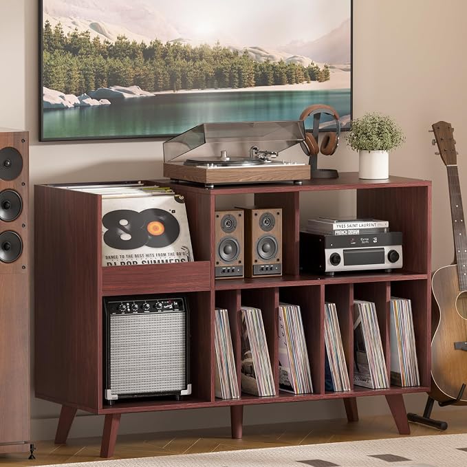 LELELINKY Large 48'' Record Player Stand by LELELINKY