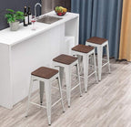HAOBO Home Modern Industrial Metal Barstool Counter Height Stools Stackable - Image 8