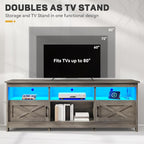 YITAHOME TV Stand for 80/75/70 Inch TVs, Farmhouse Entertainment Center - Image 6