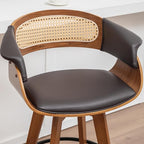Set of 4 Rattan Swivel Bar Stools - Image 7