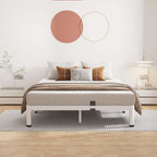 ROIL 7 Inch White Full Bed Frame - Image 3