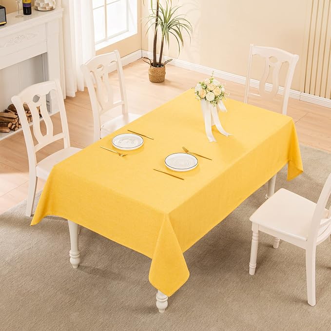BALCONY & FALCON Rectangle Tablecloth Washable Wrinkle Resistant and Water - Image 5