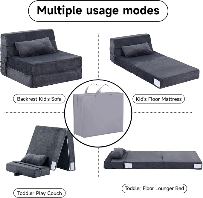 Tiita Convertible Folding Kids Sofa Bed - Image 5