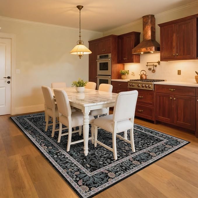 4x6 Area Rug for Bedroom Beside Rug, Laundry Room, Washable Non-Slip Low Pile - Image 2