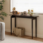 AQIMUELE Wood Console Table Black Entryway Table, Thin Console Table, Sofa - Image 3