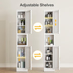 Ckzbx Tall Narrow Storage Cabinet 66.93" H Tall Bathroom Cabinets Metal Pantry - Image 7