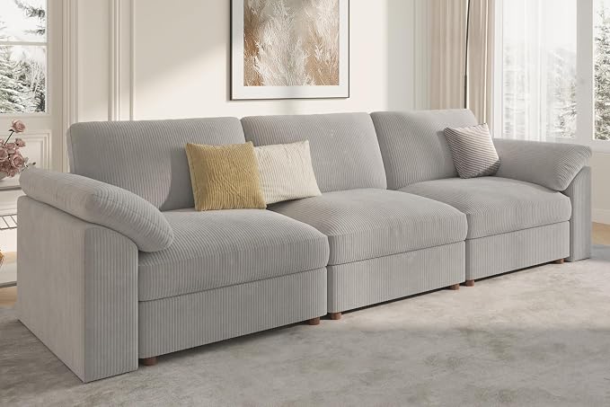 EASE MOOSE Sectional Modular Sofa, Comfty 3 Seat Cloud Couch, FSC Certified - Image 3