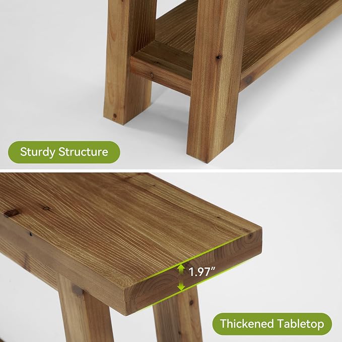 LITTLE TREE 70.9" Solid Wood Console Table - Image 7
