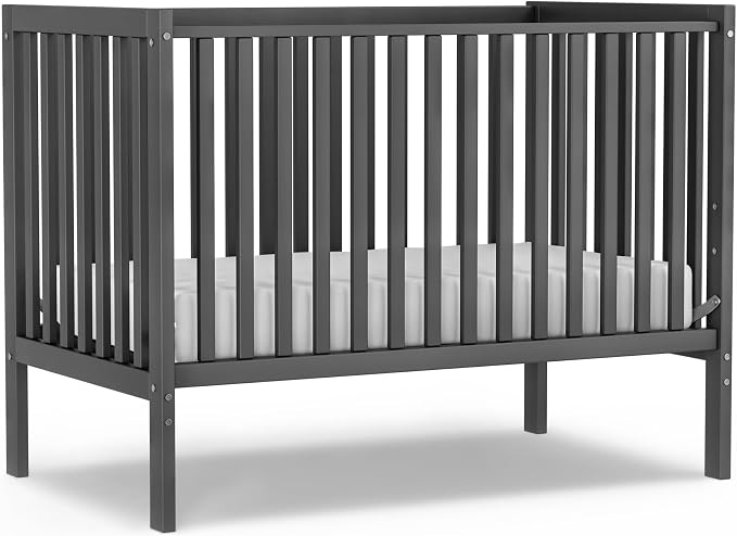 Baby Crib 5-in-1 Convertible, Wood Full Size Toddler Bed by Unknown