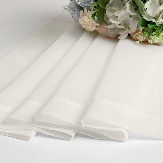 Chyhomenyc Ivory Sheer Curtains 54 Inch Long 2 Panels - Image 9