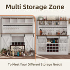 4ever2buy Farmhouse Coffee Bar Cabinet - Image 6
