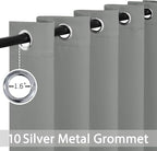 Yakamok Room Darkening Curtains 62x96 inch Length Dove Grey-Living Room | 2 - Image 2