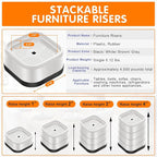 shouwuhho 8 Pack Furniture Risers Adjustable Bed Risers Heavy Duty Lifts Height - Image 2