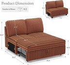 Belffin Corduroy Sleeper Sofa - Image 2