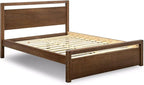 Grain Wood Furniture Loft Queen Size Solid Wood Bed, Brushed Mocha - Image 5