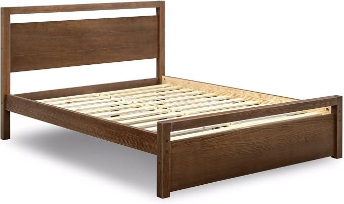 Grain Wood Furniture Loft Queen Size Solid Wood Bed, Brushed Mocha - Image 5