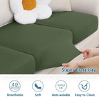 Milk Silk Couch Cushion Covers, Sofa Covers Washable - Image 5