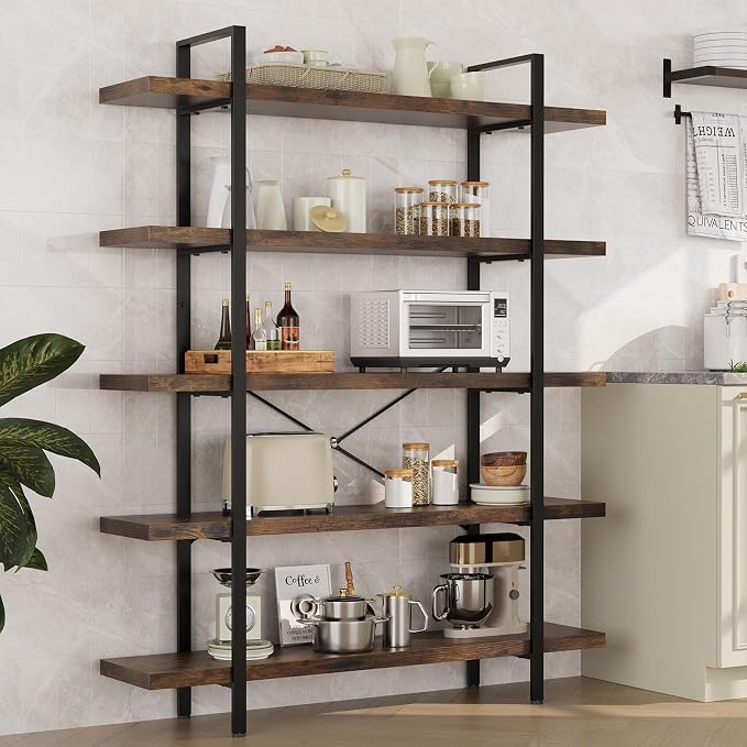 OtterOasis Heavy Duty 5-Tier Industrial Bookcase, 120lbs Shelf Capacity - Image 7