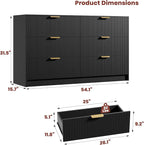 Garvee 6 Drawers Dresser for Bedroom - Image 2
