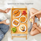 Bamboo Bed Tray Table, Large Breakfast Tray - Image 2