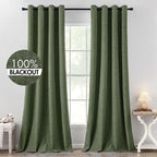 MIULEE 100% Blackout Linen Curtains by MIULEE