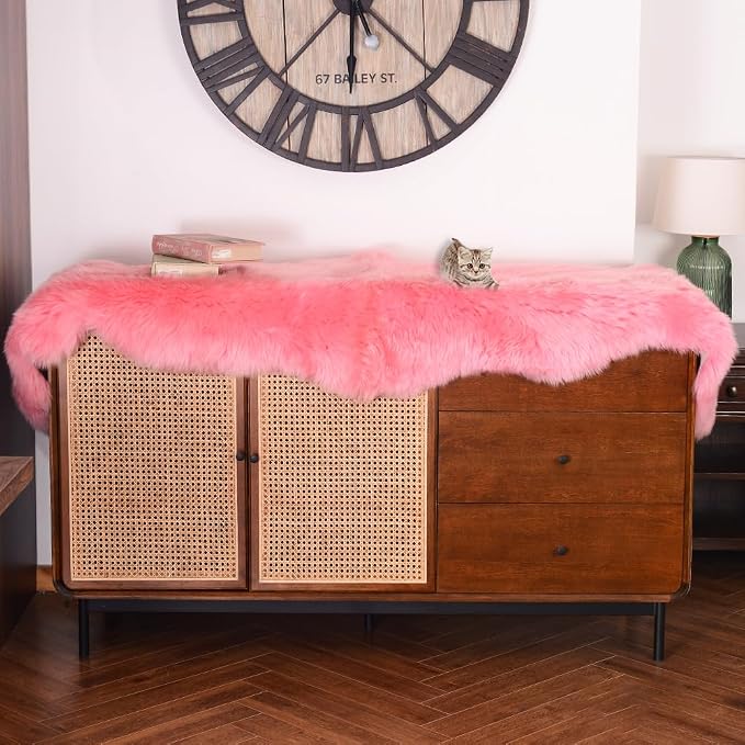 IRIWOOL Premium Genuine Fur Sheepskin Rug Real Australia Sheepskin Natural - Image 3