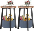 sthmec Small Round Side End Table Set of 2 by Unknown