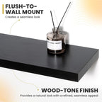 Acovy 48 Inch Floating Shelves, 9.3" Deep Floating Shelf Wall Mounted, Rustic - Image 5