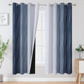Navy Blue and Greyish White Blackout Curtains by ESTELARTEXTILER