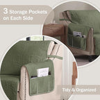 Olive Green Loveseat Covers for 2 Cushion Couch, Water-Repellent Slip Covers - Image 4