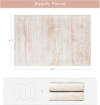 Pink Washable Rugs 4x6 Area Rugs - Image 2