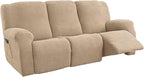 5-Piece Recliner Sofa Covers, Stretch Geometric Strokes Jacquard Recliner Sofa by Unknown