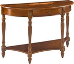 Solid Wood Semi-Circle Console Table - Image 5