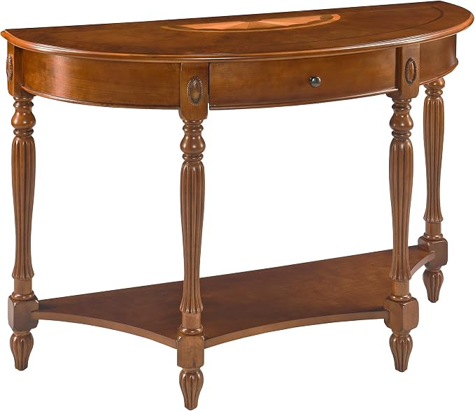 Solid Wood Semi-Circle Console Table - Image 5
