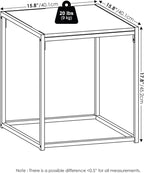 Furinno CAMNUS Side Table Set of 2, Metal Frame End Table, Square Open Frame - Image 3