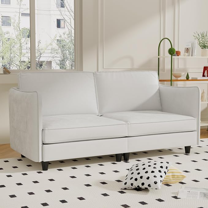 Ball & Cast 74" Mid-Century Modern Loveseat Sofa - Image 3