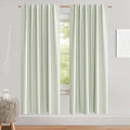 NICETOWN Light Green High-End Thermal Flax Linen Curtains, Full Blackout by NICETOWN