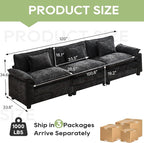 Oprisen 120" Modular Sectional Sofa, Comfy Cloud Couch Sectional Sofa, Chenille - Image 2