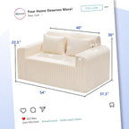 Hobestluk Couch Sofa 2-Seater Foam Sofa Loveseat - Image 2