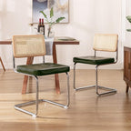 Zesthouse Natural Rattan Dining Chairs Set of 6, Modern Dining Room Chairs - Image 6