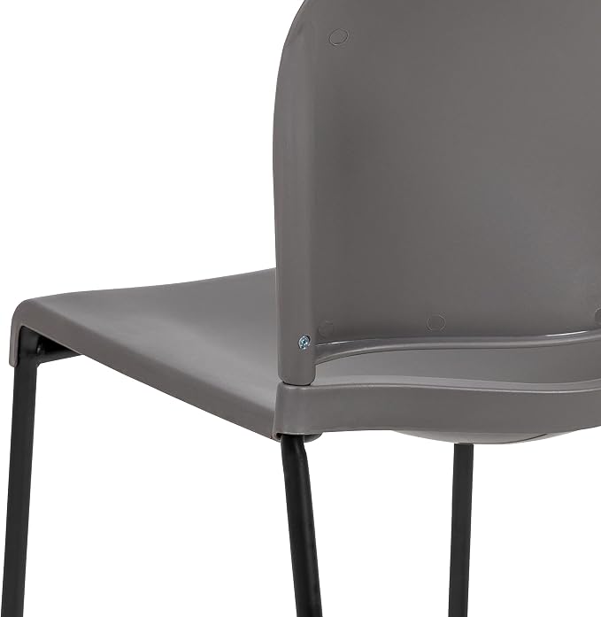 Flash Furniture HERCULES Series 880 lb. Capacity Gray Full Back Contoured Stack - Image 13
