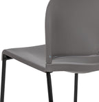 Flash Furniture HERCULES Series 880 lb. Capacity Gray Full Back Contoured Stack - Image 13