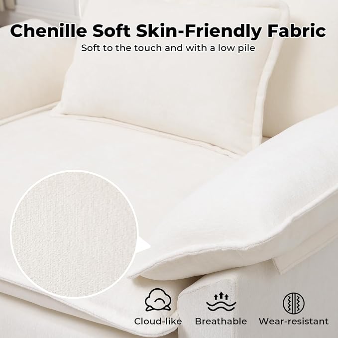 Modern Oversized Accent Chair, Comfy Accent Chair Reading Chairs Cloud Sofa - Image 4