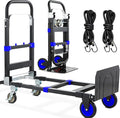 3-in-1 Folding Hand Trucks, 600Lbs Convertible Hand Truck Dolly, Heavy Duty by COOCHEER