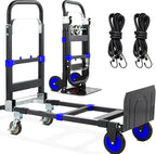 3-in-1 Folding Hand Trucks, 600Lbs Convertible Hand Truck Dolly, Heavy Duty by COOCHEER