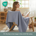 EMME Muslin Blankets for Adults Throw Blanket for Couch Breathable Gauze Soft - Image 2